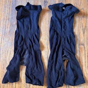 SPANX BLACK HIGH WAISTED MID-THIGH SIZE D TWO PAIR